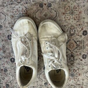 Vans Cream Canvas Lace-Up Sneakers